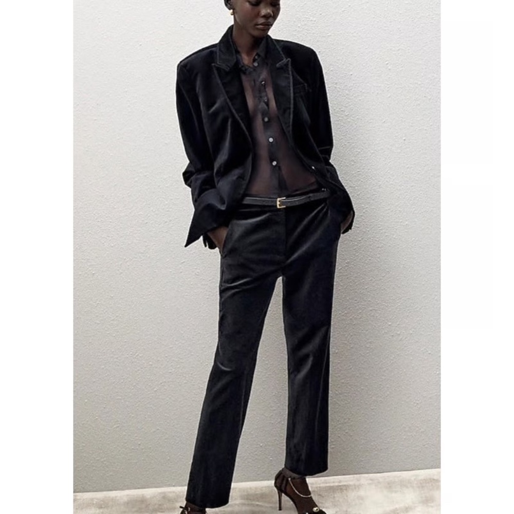 J.Crew Kate Slim-Fit Pants in Velvet Black Italian Fabric CF271 Size 10 NWT